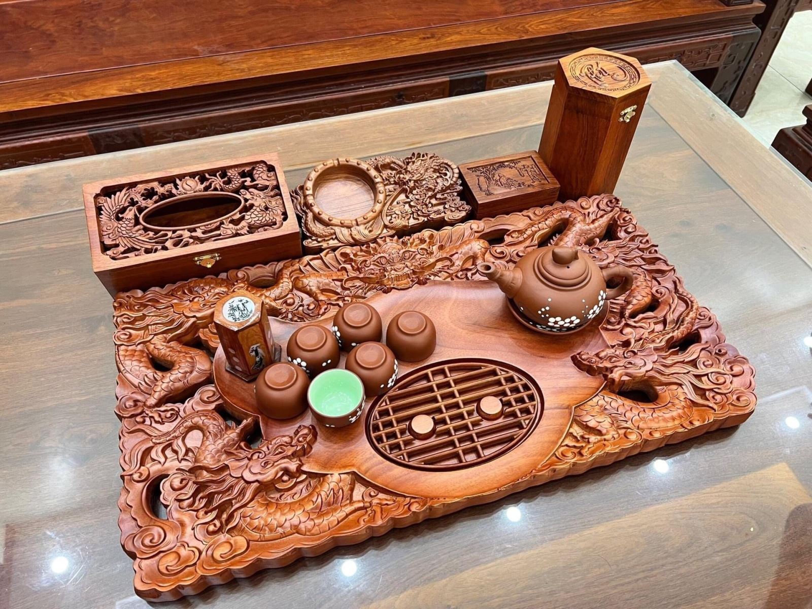 Khay trà gỗ
